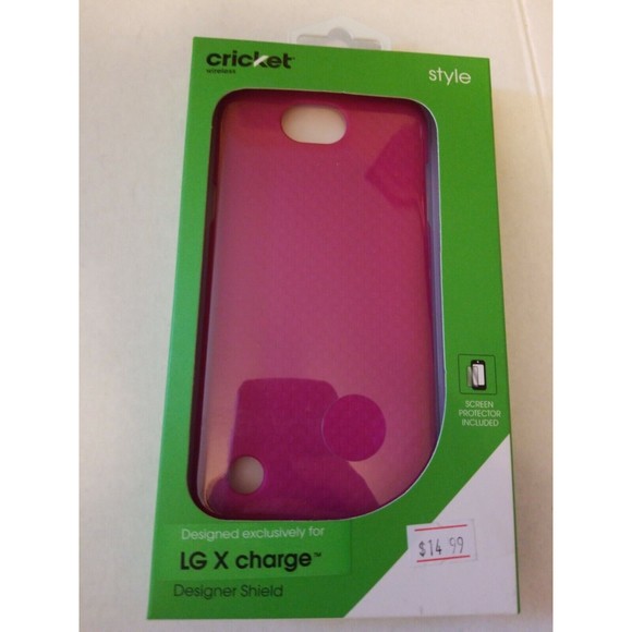 Cricket ALGF7052 Hot Pink Designer Shield Smartphone Case For LG X Charge - Picture 1 of 4